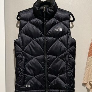 Goose down black north face puffer vest